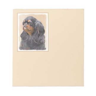 Bloco De Notas Arte Animal Original Pintura Inglesa Toy Spaniel