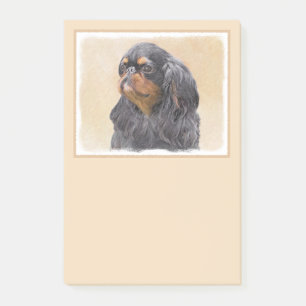 Bloco De Notas Arte Animal Original Pintura Inglesa Toy Spaniel