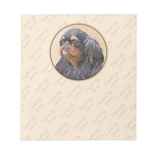Bloco De Notas Arte Animal Original Pintura Inglesa Toy Spaniel