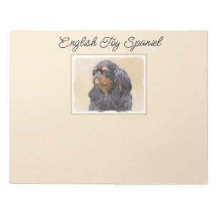 Bloco De Notas Arte Animal Original Pintura Inglesa Toy Spaniel
