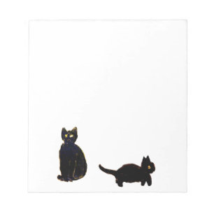 Bloco De Notas Arte bonito dos gatos pretos