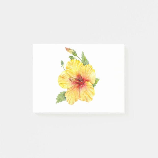 Bloco De Notas Arte Botânica Yellow Hibiscus (Frente)