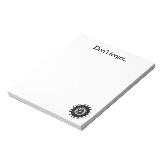 Bloco De Notas Arte caleidoscópica do volume um a vinte e quatro (Invertido)