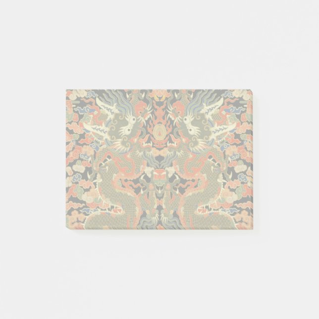 Bloco De Notas Arte Colorida do Dragão Asiático Chinês (Frente)