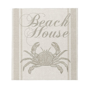 Bloco De Notas Arte Costeira da Beach Crab House