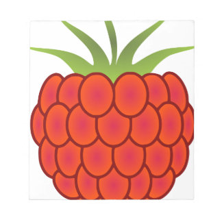 Bloco De Notas Arte da Linha de Framboesa Vermelha