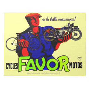 Bloco De Notas "Arte da Vintage 1930 - Anúncio do Ciclo Francês"