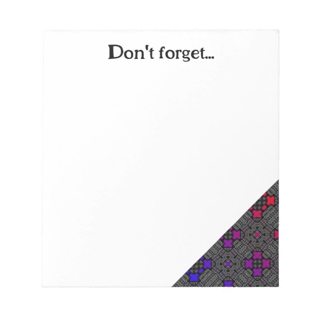 Bloco De Notas Arte de caleidoscópio 13 (Frente)