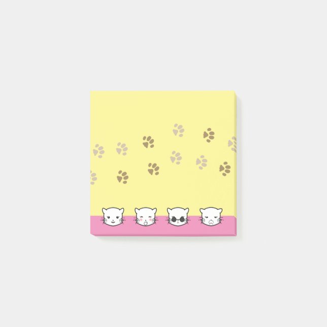 Bloco De Notas Arte de Emoji de Gato 1 (Frente)