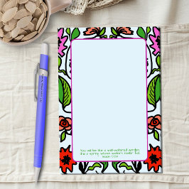 Bloco De Notas Arte de Escritura Personalizada Jardim de Flores