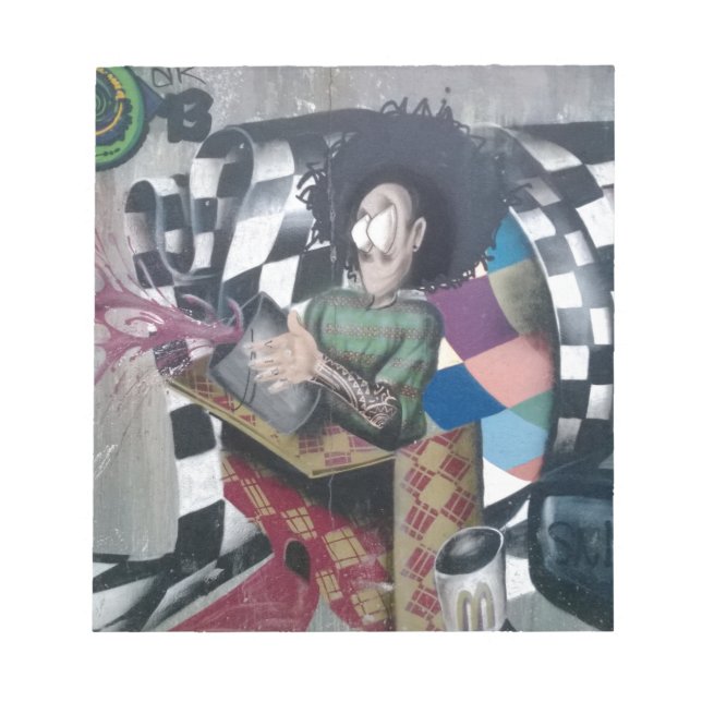 Bloco De Notas Arte de Grafite Abstrata (Frente)