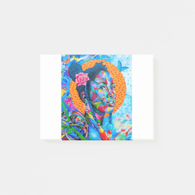 Bloco De Notas Arte de grafite feminino (Frente)