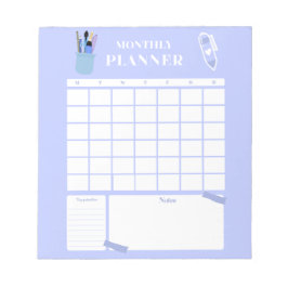 Bloco De Notas Arte de Layout de Planejador Mensal Lavanda
