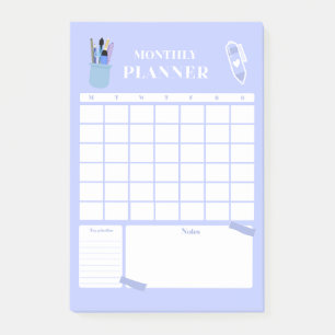 Bloco De Notas Arte de Layout de Planejador Mensal Lavanda
