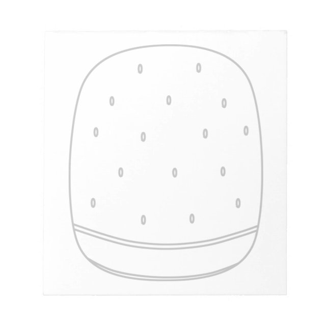 Bloco De Notas Arte de Linha de Fatia de Melancia Quadrada (Frente)