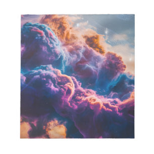 Bloco De Notas Arte de Nebulosa Espacial Abstrata - Cósmica Color