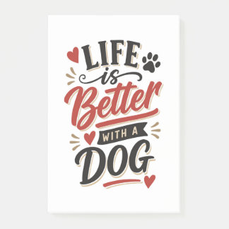 Bloco De Notas Arte de Parede para Amantes de Cachorros - A Vida