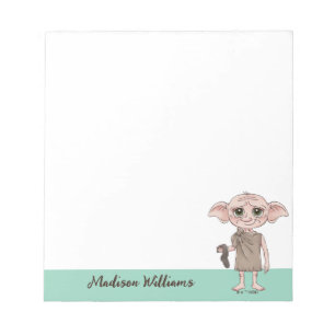 Bloco De Notas Arte de Personagem em Aquarela do Dobby