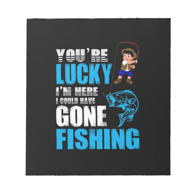 Bloco De Notas Arte De Pesca Eu Poderia Ter Ido Pescar (Frente)