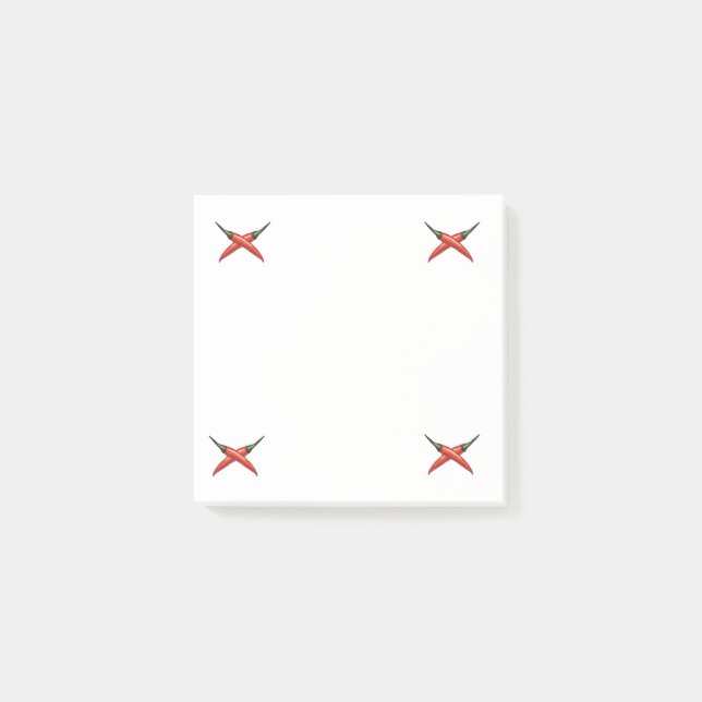 Bloco De Notas Arte de pimentões vermelhos (Frente)