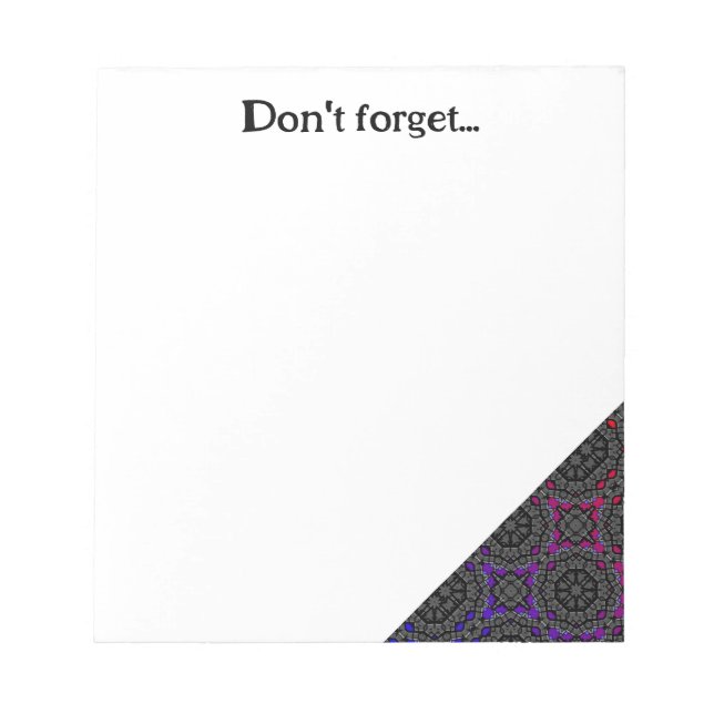 Bloco De Notas Arte do caleidoscópio de 13 (Frente)