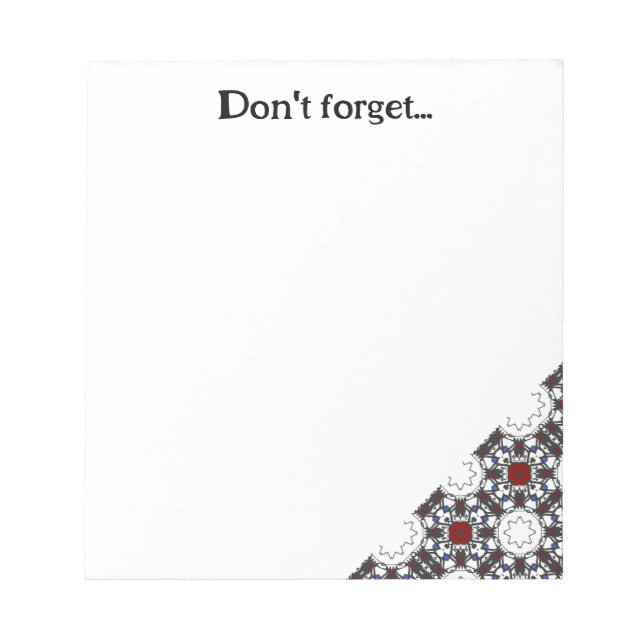 Bloco De Notas Arte do caleidoscópio do volume quatro (Frente)