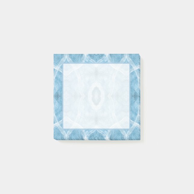 Bloco De Notas Arte em Aquarela Abstrata Azul Claro (Frente)