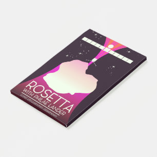 Bloco De Notas Arte Espacial do Rosetta & Philae Lander.