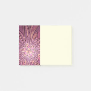 Bloco De Notas Arte fractal floral moderna abstrata cores de frut