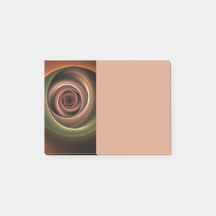 Bloco De Notas Arte fractal moderno em cores quentes abstratas em