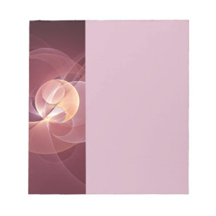 Bloco De Notas Arte fractal vermelha moderna e elegante abstrata