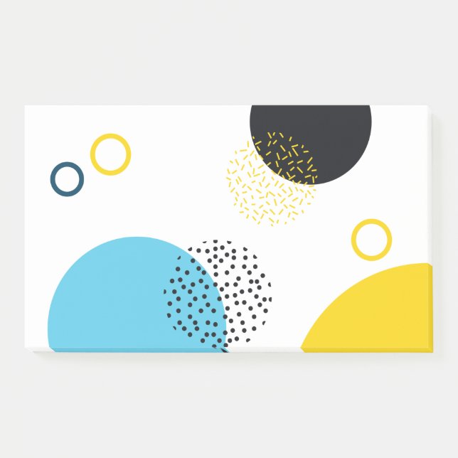 Bloco De Notas Arte geométrica moderna, simples, divertida, estil (Frente)