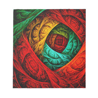 Bloco De Notas Arte Moderna Abstrata Colorida Padrão Artístico #0