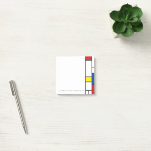 Bloco De Notas Arte Moderna De Stijl Geométrica Minimalista Mondr