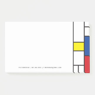 Bloco De Notas Arte Moderna De Stijl Geométrica Minimalista Mondr