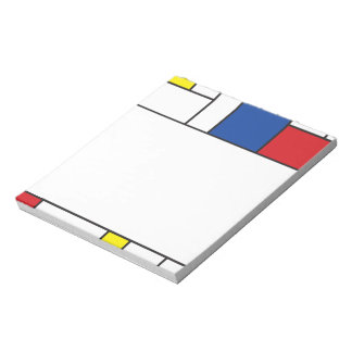 Bloco De Notas Arte Moderna De Stijl Geométrica Minimalista Mondr