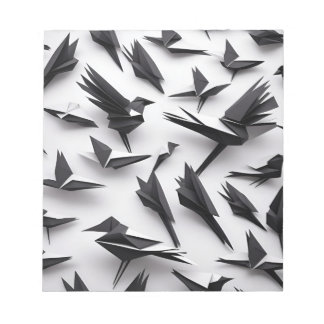 Bloco De Notas Arte Origami - Um Bloco Majestoso de Crows Notepad