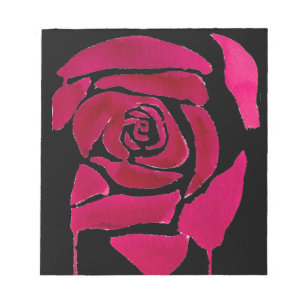Bloco De Notas Arte original abstrato rosa de aquarela gótica
