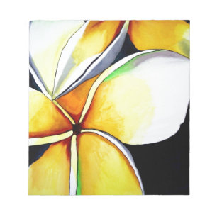 Bloco De Notas Arte original da flor Amarelo Tropical