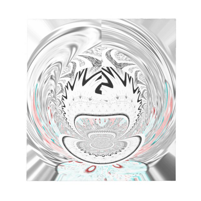 Bloco De Notas Arte Padrão da Flora Abstrato da Cinza Urbana Mode (Frente)