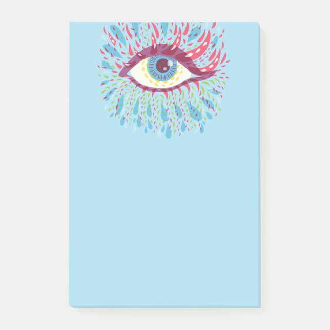 Bloco De Notas Arte Psicodélica Trippy Eye (Frente)