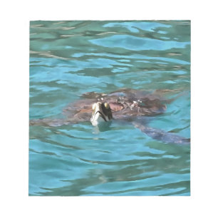Bloco De Notas Arte sobre a vida selvagem de tartarugas marinhas