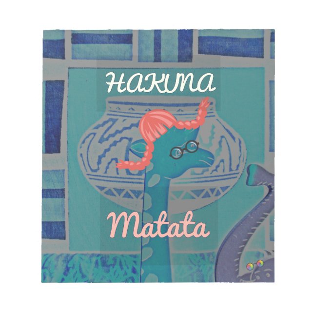 Bloco De Notas Arte sobre Girafa Reproduzida: Uma Delícia African (Frente)