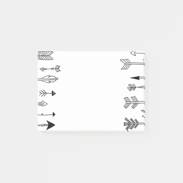 Bloco De Notas Arte tribal tirada mão da seta (Frente)