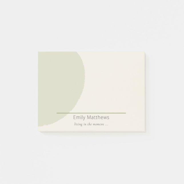 Bloco De Notas Artisan 4x3 Notes Sage Minimalist Brand (Frente)