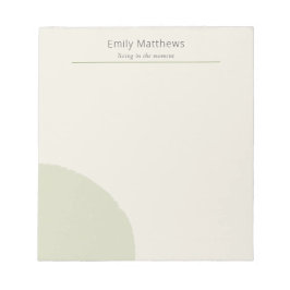 Bloco De Notas Artisan Studio Notepad Sage Minimalist Stationery