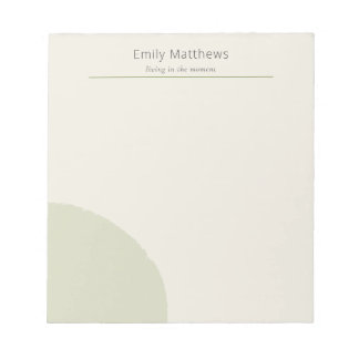 Bloco De Notas Artisan Studio Notepad Sage Minimalist Stationery