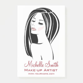 Bloco De Notas Artista de Maquiagem de Eyelash Chic da Rosa claro