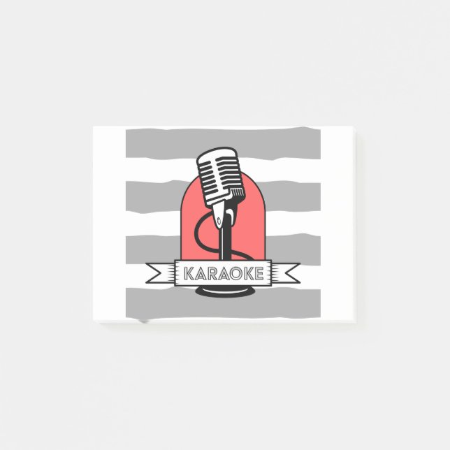 Bloco De Notas Artista de música de cantor de Karaoke King ou rai (Frente)