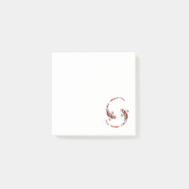 Bloco De Notas Artista de Peixe Koi Negro e Vermelho